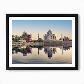 Taj Mahal Back Side Art Print