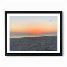 Sunset On The Beach Art Print