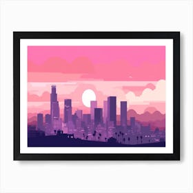 Los Angeles Skyline 4 Art Print