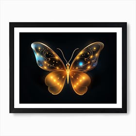 Golden Butterfly 32 Art Print