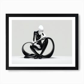 Black And White Sculpture 1 Art Print