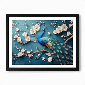 Peacock Painting 9 Art Print