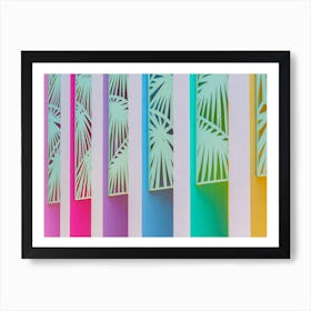 Colorful Rainbow Wall At The Saguaro Hotel In Palm Springs Art Print