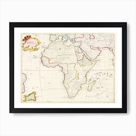 Map Of Africa (1722) Art Print