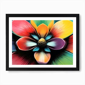 Abstract flower painting 1 Art Print