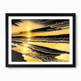 Sunset On The Beach 2 Art Print