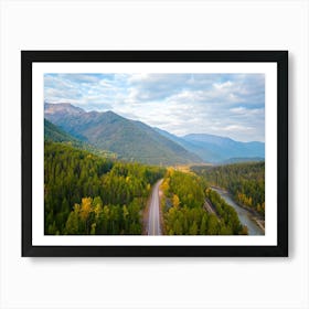 Montana Aerial Road Art Print