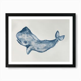 Blue Whale Watercolor 1 Art Print