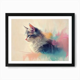 Cat Painting Art Print