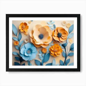 3d Flowers Craft 1 Art Print