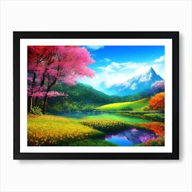 Landscape Painting 25 Art Print