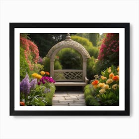 Garden Bench Art Print