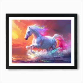 Rainbow Horse 1 Art Print