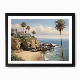 California Beach House Art Print