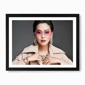 Portrait Of An Elegant Asian Woman With A Preference For Thai Or Japanese Luxury Lifestyles Adorned 2 1 Art Print