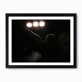 The Champion Silhouette Of A Man In The Dark 1 Art Print