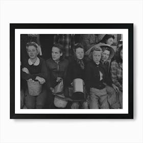 High School Girls Who Are Going To The Pea Fields, Nampa, Idaho By Russell Lee Art Print