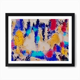 Colourful Abstract Woodland Art Print
