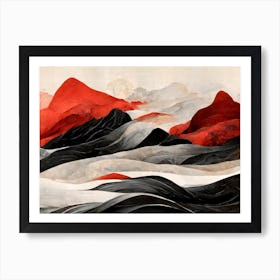 Red Mountains Art Print