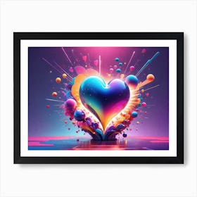 Colorful Heart Creative Art Print 42 Art Print