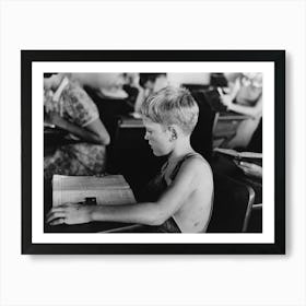 Child Studying In School, Southeast Missouri Farms By Russell Lee 1 Art Print