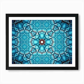 Abstraction Blue Watercolor And Alcohol Ink Pattern And Texture 2 Art Print