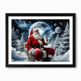 Santa Claus in Magical Land Art Print