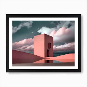 Pink Building Art Print