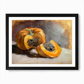 Pumpkin oil painting Affiche