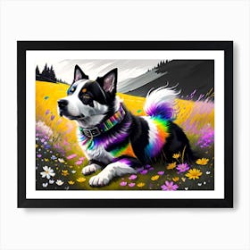 Rainbow Dog Art Print