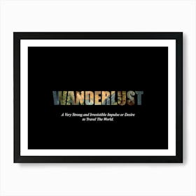 Wanderlust Poster Retro Woods Illustration 8 Art Print