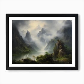 Mountain Eden Oil Painting Art Print