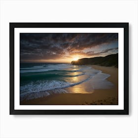 Sunset At The Beach 13 Art Print