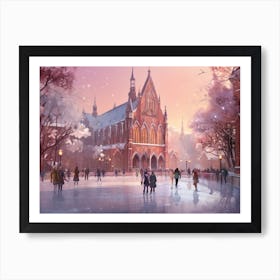 Ice Skating Scene 1 Art Print