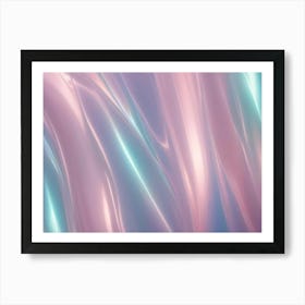 Abstract Image Of Smooth, Flowing Lines In Shades Of Pink And Blue, Creating A Sense Of Elegance And Fluidity 1 Art Print