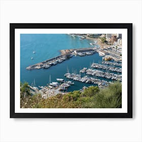 Mediterranean coast and marina in Calpe Art Print