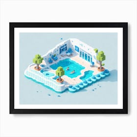 Swimming Pool Zoom Art Print