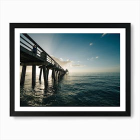 Photography Of Sea During Sunset Art Print