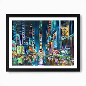 New York   Times Square 3 4 Art Print