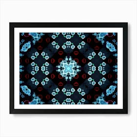 Modern Abstraction Pattern Blue Balls Art Print