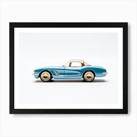 Toy Car 55 Corvette Blue Art Print