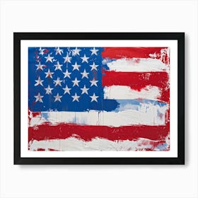 An Image Of An Emblematic Symbol Of Patriotism Unfolds Presenting The Colors Of The American Flag F (5) Art Print