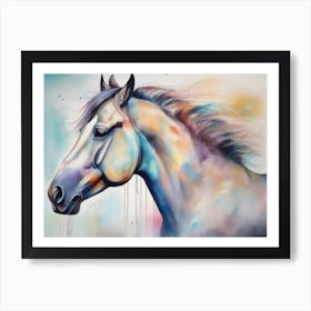 White Horse 12 Art Print