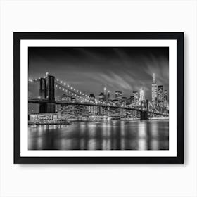 Brooklyn Bridge Nightly Impressions Art Print