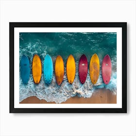 Surfboards On The Beach 7 Art Print