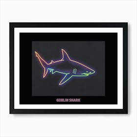 Neon Pink Goblin Shark Poster 4 Art Print