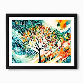 Mosaic Tree Art Print