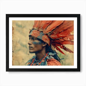 The Rebuff: Ornate Illusion in Contemporary Collage. Native American Art Print