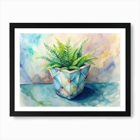 Fern In A Pot Art Print