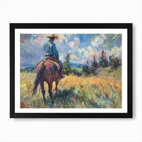 Cowboy In Colorado 1 Art Print